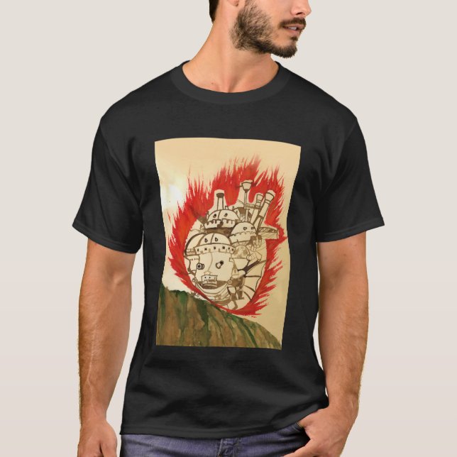 Camiseta Castelo Animado - Fanart / ghibli Básica (Frente)
