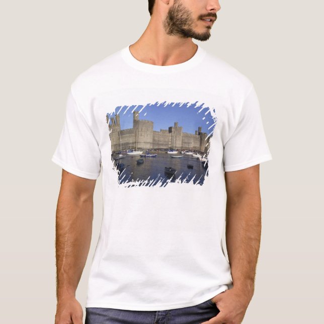 Camiseta Castelo de Caernarfon, Gwynedd, País de Gales (RF) (Frente)