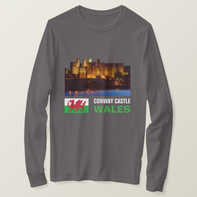 CAMISETA CASTELO DE CONWAY, PAREDES (Frente do Design)