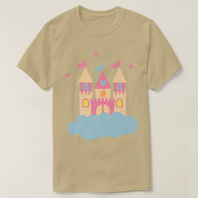 Camiseta Castelo de Fada para Raparigas (Frente do Design)