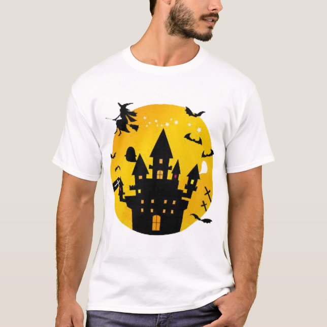 Camiseta castelo de Halloween (Frente)