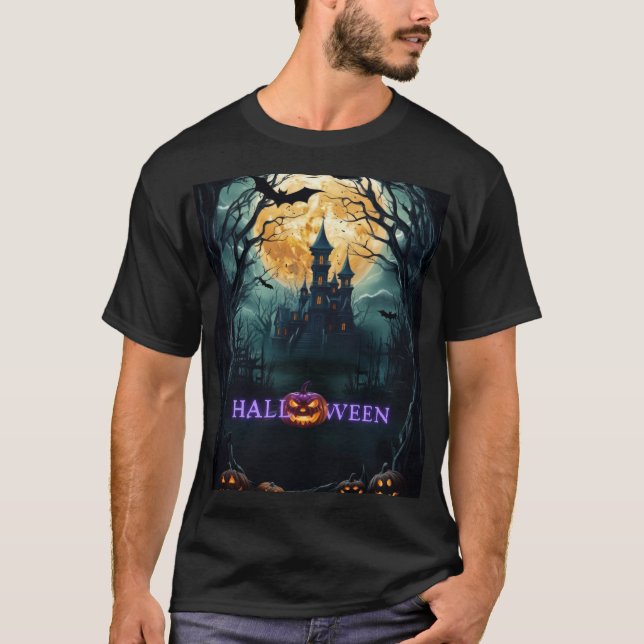 Camiseta castelo de Halloween (Frente)