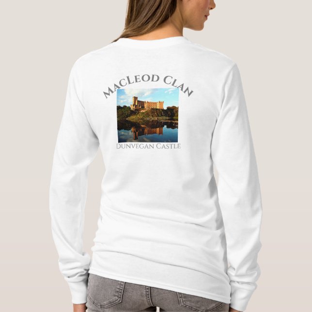 Camiseta Castelo de na moda Dunvegan - Clã MacLeod (Verso)