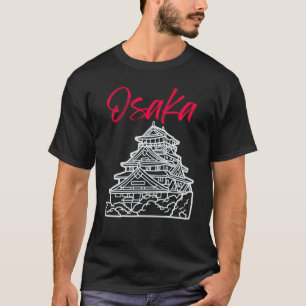 Camiseta Castelo de Osaka no Japão Desenho Marco Japonês