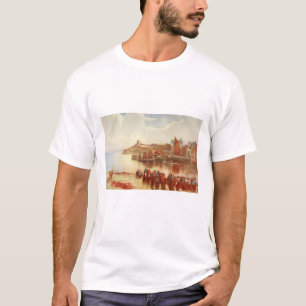 Camiseta Castelo de Tenby e porto, Pembrokeshire, Wales
