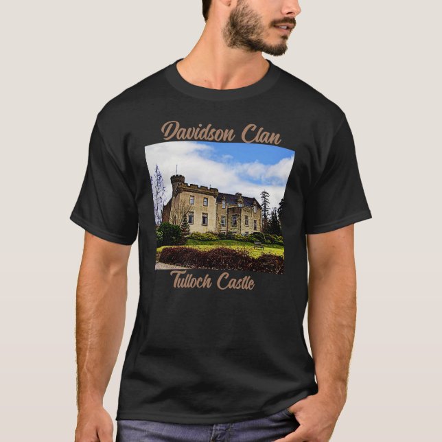 Camiseta Castelo de Tulloch - Camiseta-T de Clã-Davidson da (Frente)