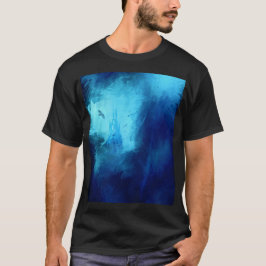 Camiseta Castelo escondido na floresta azul