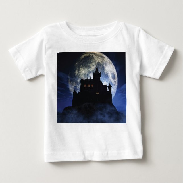 Camiseta Castelo fantasma durante a noite (Frente)