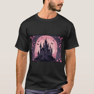 Camiseta Castelo Gótico Moonlit em Bloom