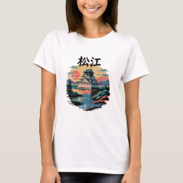 Camiseta Castelo Japonês Pôr do Sol – Samurai Cênico Vintag
