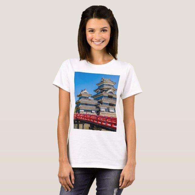 Camiseta Castelo Matsumoto e ponte (Frente Completa)