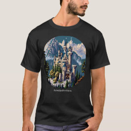 Camiseta Castelo Neuschwanstein, Texto Personalizado Retroa