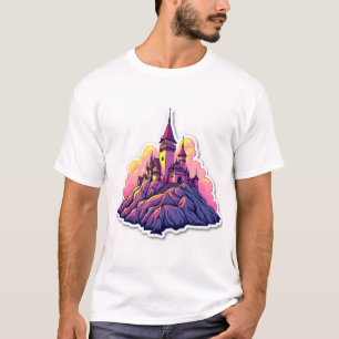 Camiseta Castelo no topo da montanha