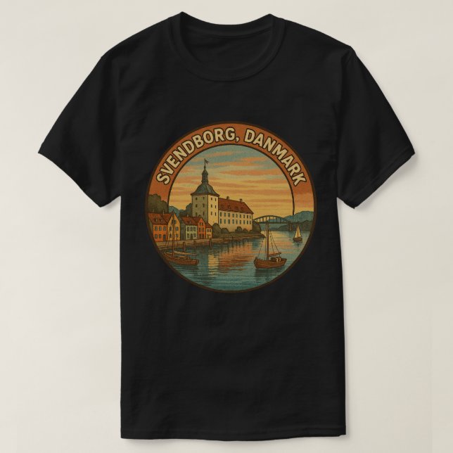 Camiseta Castelo Svendborg Dinamarca (Frente do Design)
