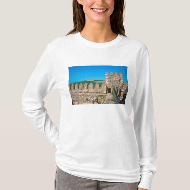 Camiseta Castillo de Las Aguzaderas é um castelo com um (Frente)