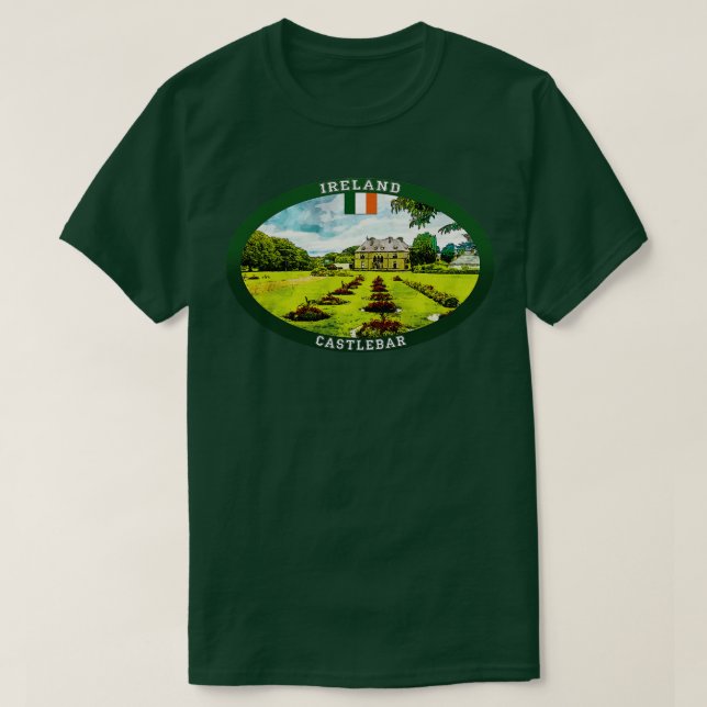 Camiseta Castlebar Ireland Viagem (Frente do Design)