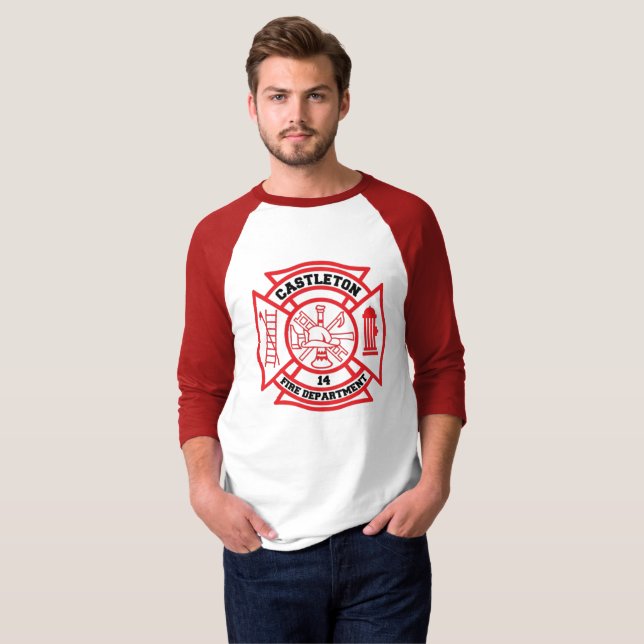 Camiseta Castleton VT Voluntário de Bombeiros (Frente Completa)