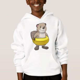 Camiseta Castor a nadar com anel de Natação