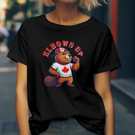 Camiseta Castor Canadense Cotovelos Para Cima