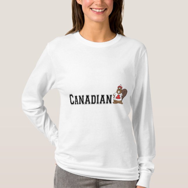 Camiseta Castor canadense engraçado (Frente)