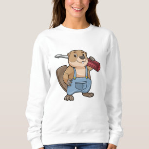 Camiseta Castor como artesão com chave de fenda