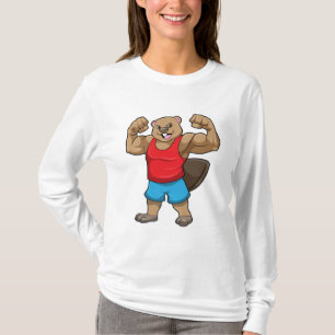 Camiseta Castor como Criador de Portos com braços grandes