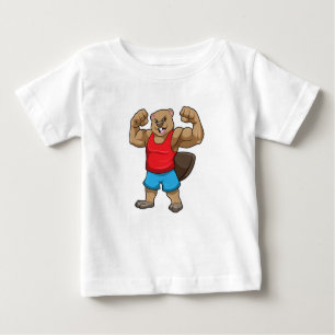 Camiseta Castor como Criador de Portos com braços grandes