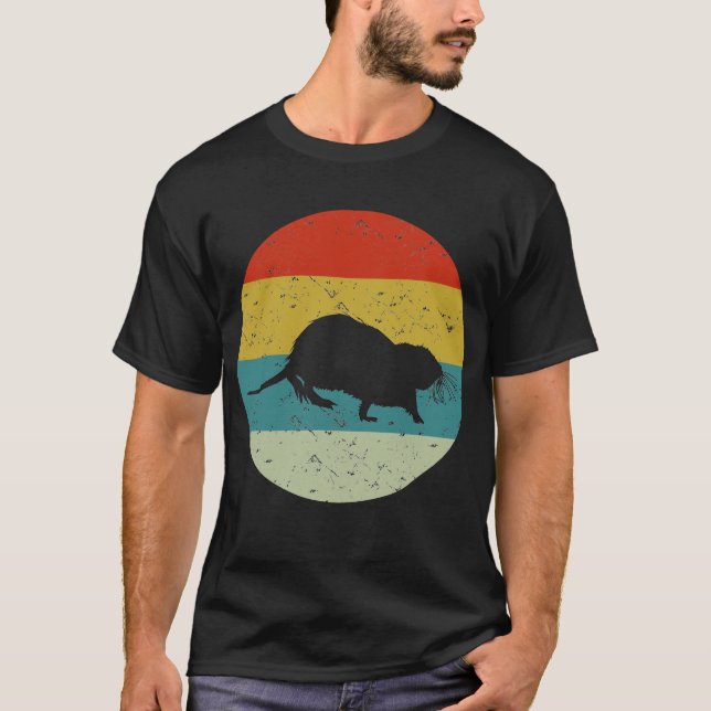 Camiseta castor de vinagre retrô (Frente)