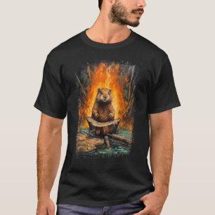 Camiseta Castor Engraçado Costume Legal Beaver