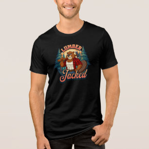 Camiseta Castor Lenhador Engraçado Design de Piada de Lenha