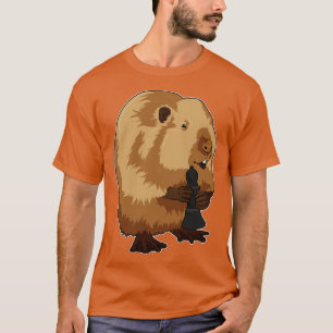 Camiseta castor no xadrez com bispo de xadrez