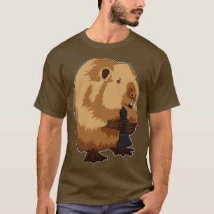 Camiseta castor no xadrez com bispo de xadrez