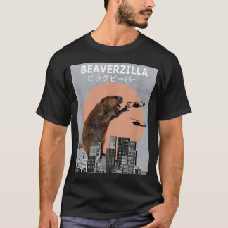 Camiseta Castorzilla Castor Engraçado