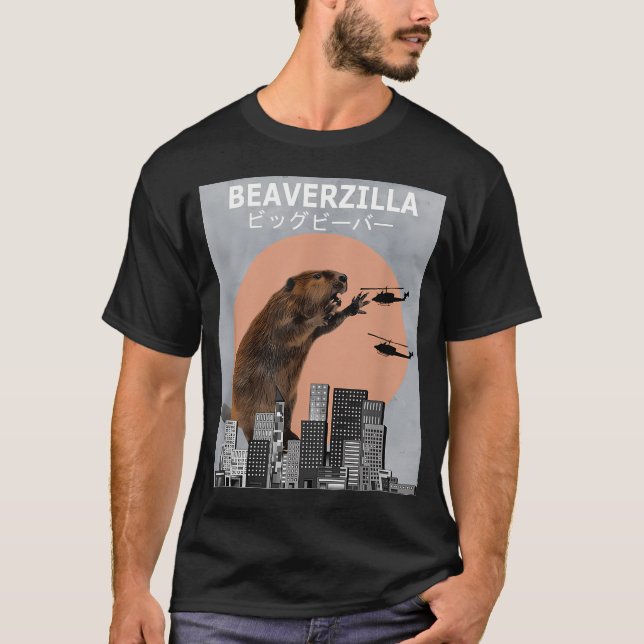 Camiseta Castorzilla Castor Engraçado (Frente)