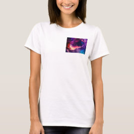 Camiseta Casual de Todos os Dias com Decote Redond