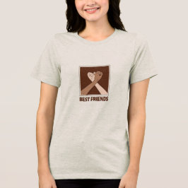 Camiseta Casual Estampa Unidade Amizade Feminina