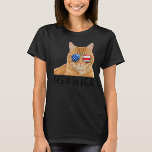 Camiseta Cat 4 de julho Kitten USA Flag