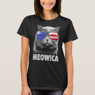 Camiseta Cat. 4 De Julho Meowica Merica Men Usa American F