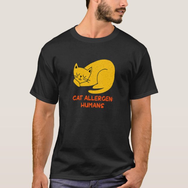 Camiseta Cat Allergen Humans Cat  Introvert Kitten Antisoci (Frente)