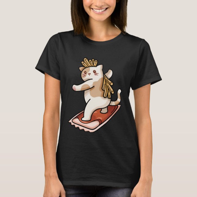 Camiseta Cat And Fries (Frente)