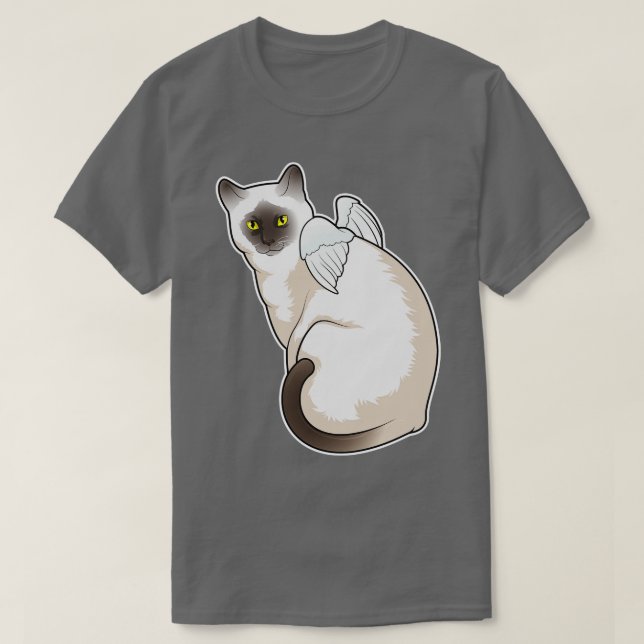 Camiseta Cat Angel Wings (Frente do Design)