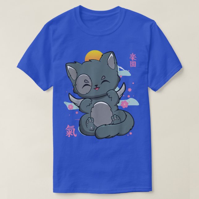 Camiseta Cat Angelcore Kitten Chibi Anime Neko Pastel Goth  (Frente do Design)