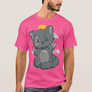Camiseta Cat Angelcore Kitten Chibi Anime Neko Pastel Gótic