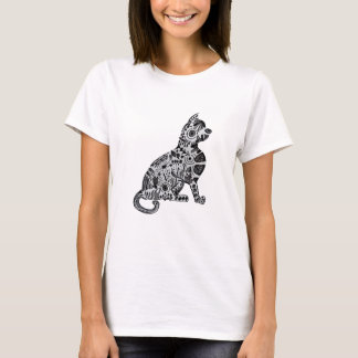 CAMISETA CAT . ART DRAWING HANDMADE