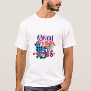 Camiseta Cat Art Real Men Adoram Gatos