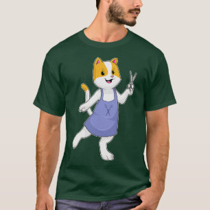 Camiseta Cat As Hair Stylist Com Tesoura