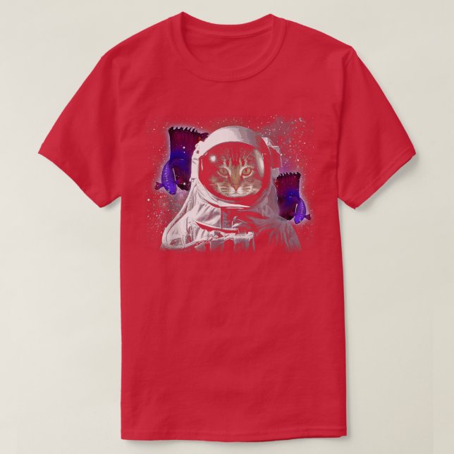Camiseta Cat Astronaut Catronaut Deep In Space Cosmic Kitty (Frente do Design)