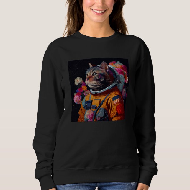 Camiseta Cat Astronaut Colorful (Frente)