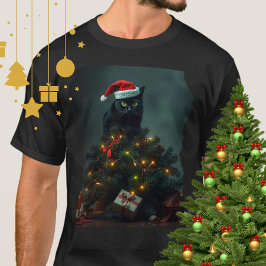 Camiseta Cat-astrophe Christmas Holiday Chaos Funny Cat