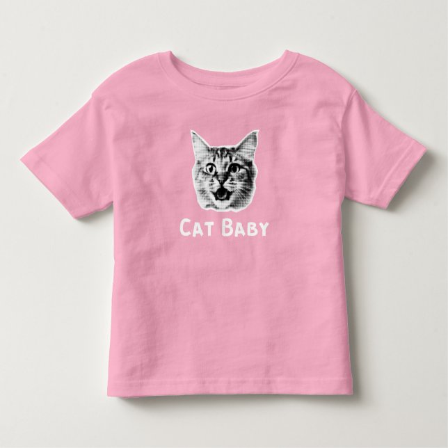 Camiseta Cat Baby Retro (Frente)